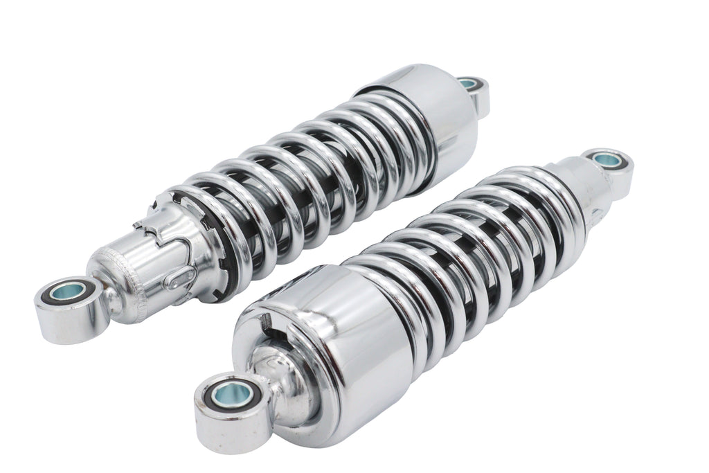 10-1/2" Ultima chrome rear shock absorber set for Harley-Davidson