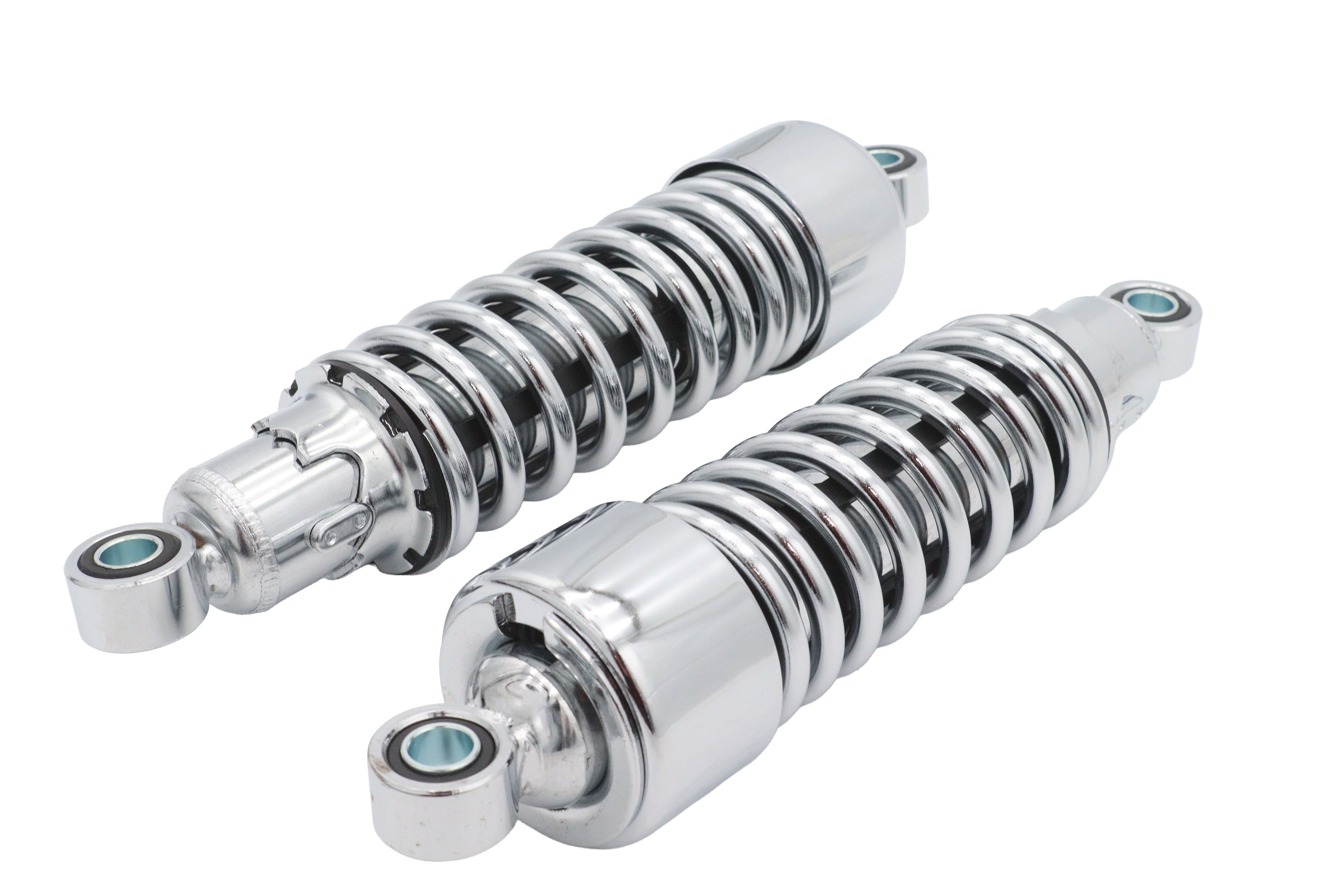 10-1/2" Ultima chrome rear shock absorber set for Harley-Davidson