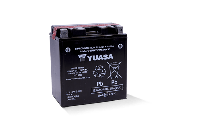 Yuasa YTX20CH-BS Hochleistungs-AGM-Batterie (Flasche im Lieferumfang enthalten)