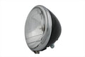 Springer 6-1/2" round headlamp black for Harley-Davidson 1936-1957