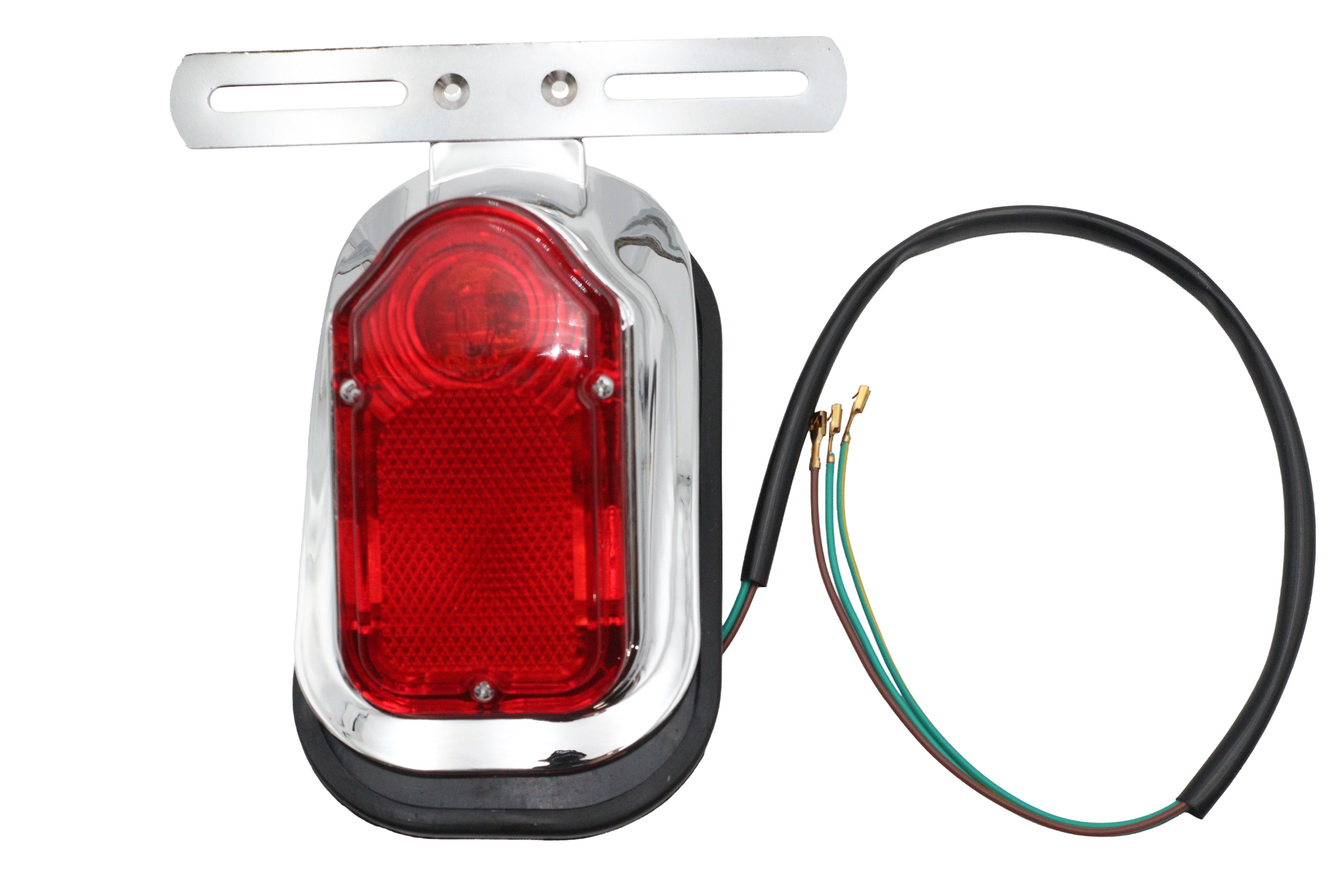 Tombstone tail lamp chrome for Harley-Davidson Springer Softail FLSTS