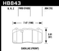 Pastillas de freno delanteras de competición Hawk 2016 Cadillac CTS DTC-70