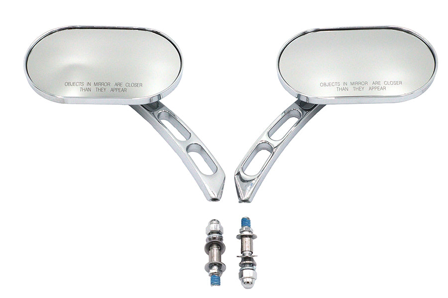 Aluminator Mirror Set Chrome Billet For Harley-Davidson