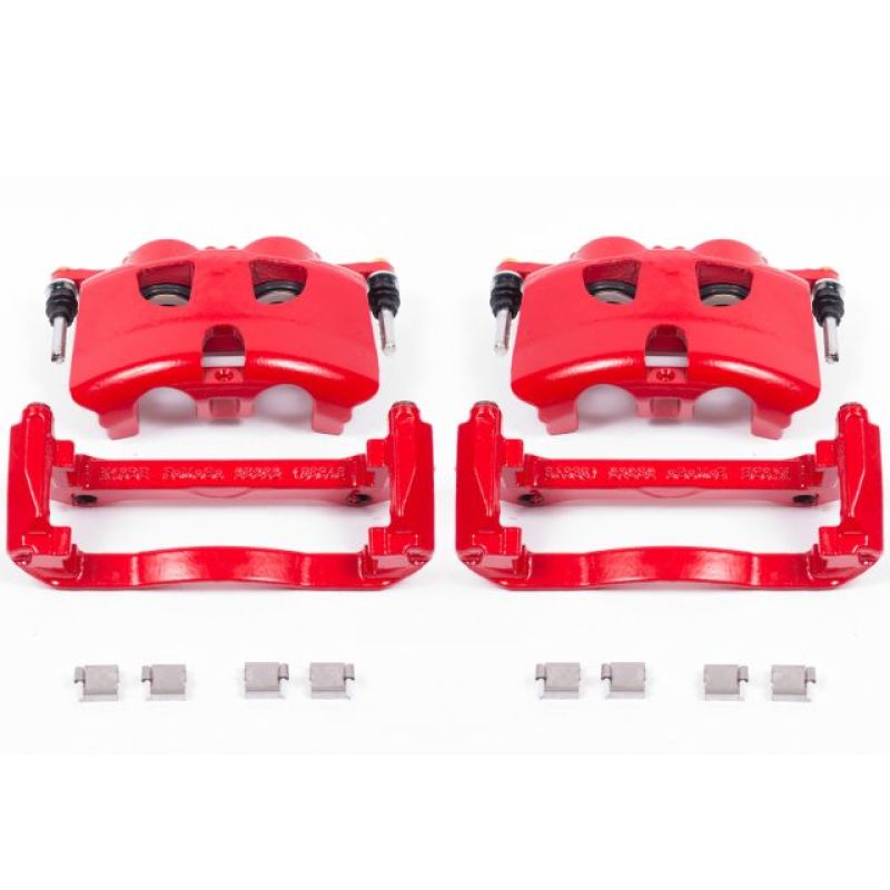 Power Stop 12-19 Ford F-150 Front Red Calipers w/Brackets - Pair