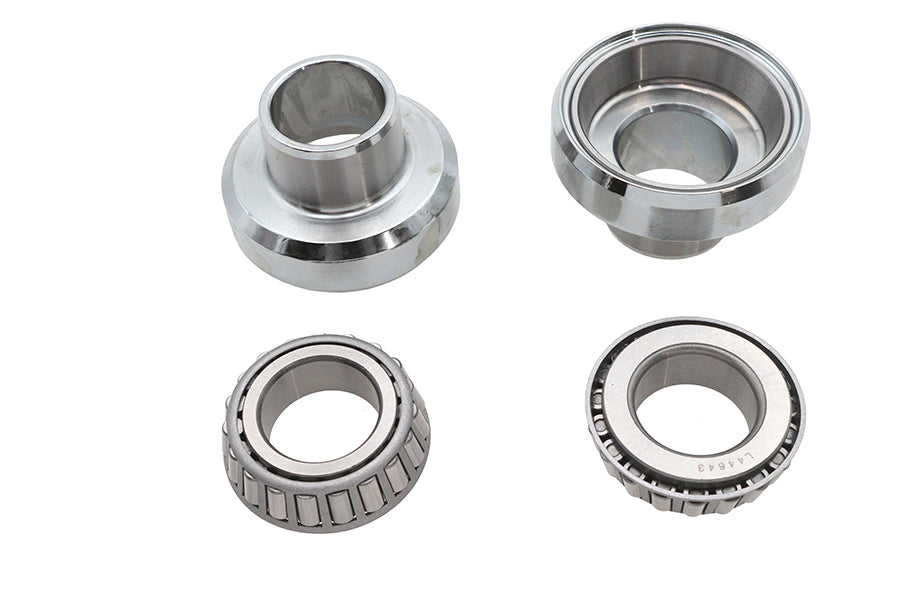 Fork neck cup and bearing kit chrome for Harley-Davidson 1949-1987