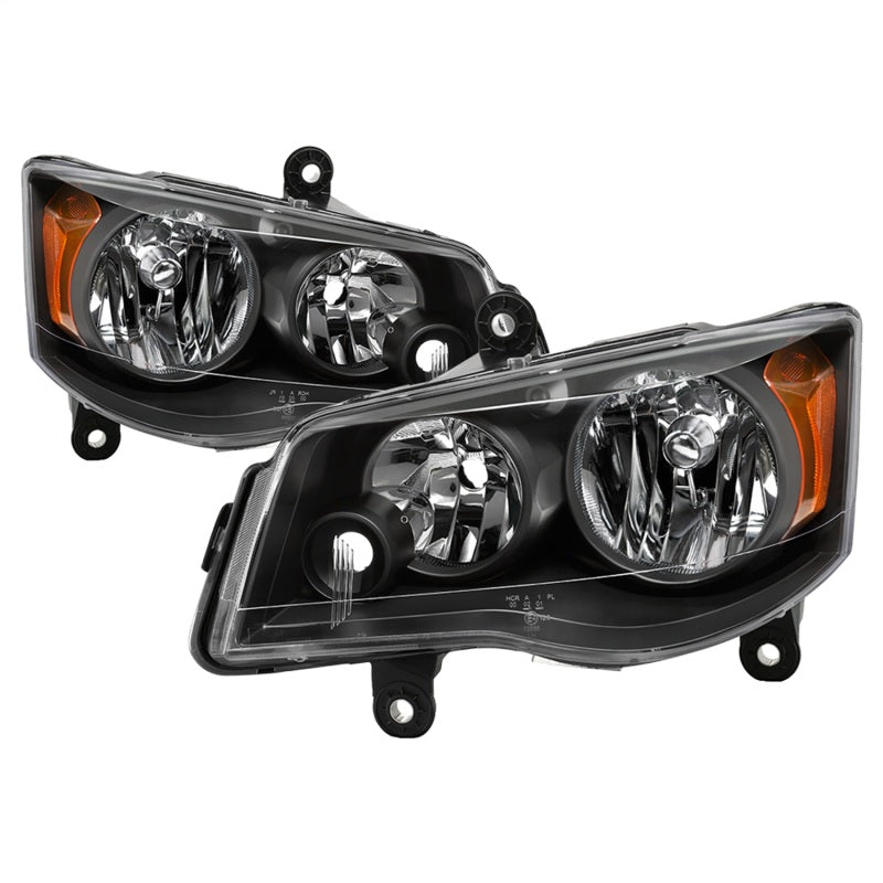 Faros delanteros de estilo OEM xTune 11-17 Dodge Grand Caravan - Negro (HD-JH-CHRTC08-AM-BK)