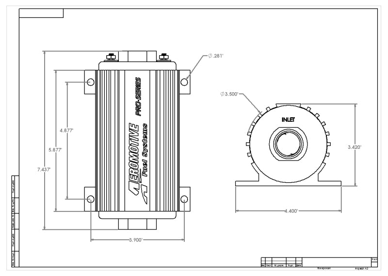 Bomba de combustible Aeromotive Pro-Series: aplicaciones con carburador o EFI