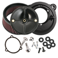 S&S Cycle 2008+ BT w/ S&S 58mm Throttle Body Stealth Air Cleaner Kit w/o Cover