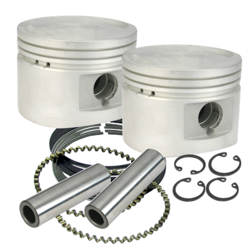 Kit de pistón de repuesto de tapa plana de fundición estándar de 80 in para S&amp;S Cycle 84-99 BT con cabezales de serie