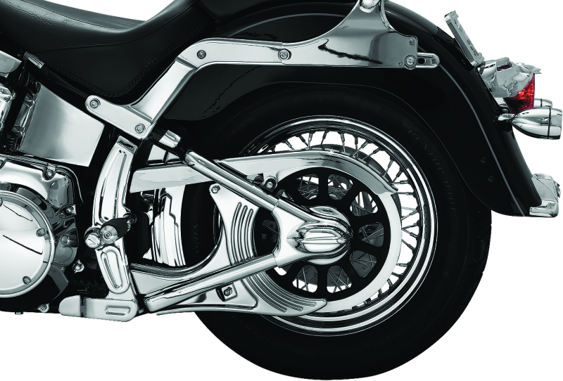 Kuryakyn Boomerang-Rahmenabdeckungen 08-17 Softails, Chrom