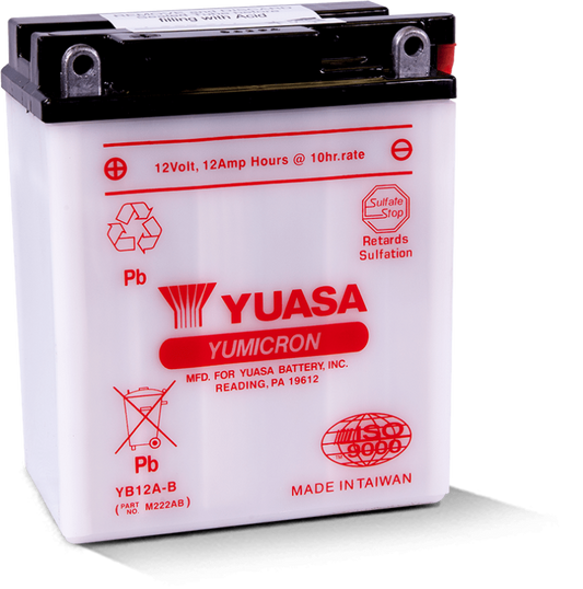 Batería Yuasa YB12A-B Yumicron de 12 voltios