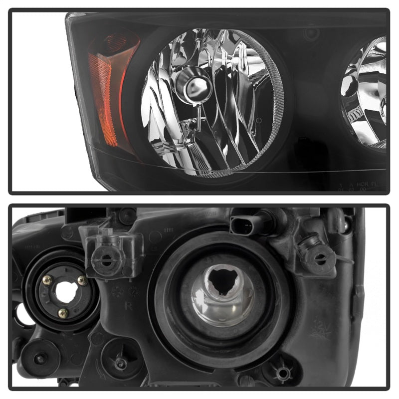 Faros delanteros de estilo OEM xTune 11-17 Dodge Grand Caravan - Negro (HD-JH-CHRTC08-AM-BK)