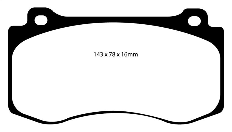 EBC 05-10 For Chrysler 300C 6.1 SRT8 Yellowstuff Front Brake Pads (Excl 6 Piston Calipers)