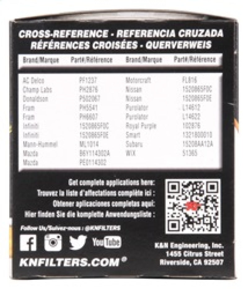 K&amp;N 03-07 Mitsubishi Lancer Wrench-Off-Ölfilter