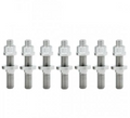 Kit de pernos para colector de escape de acero inoxidable BLOX Racing SUS303 M8 x 1,25 mm, 45 mm de longitud, 9 piezas
