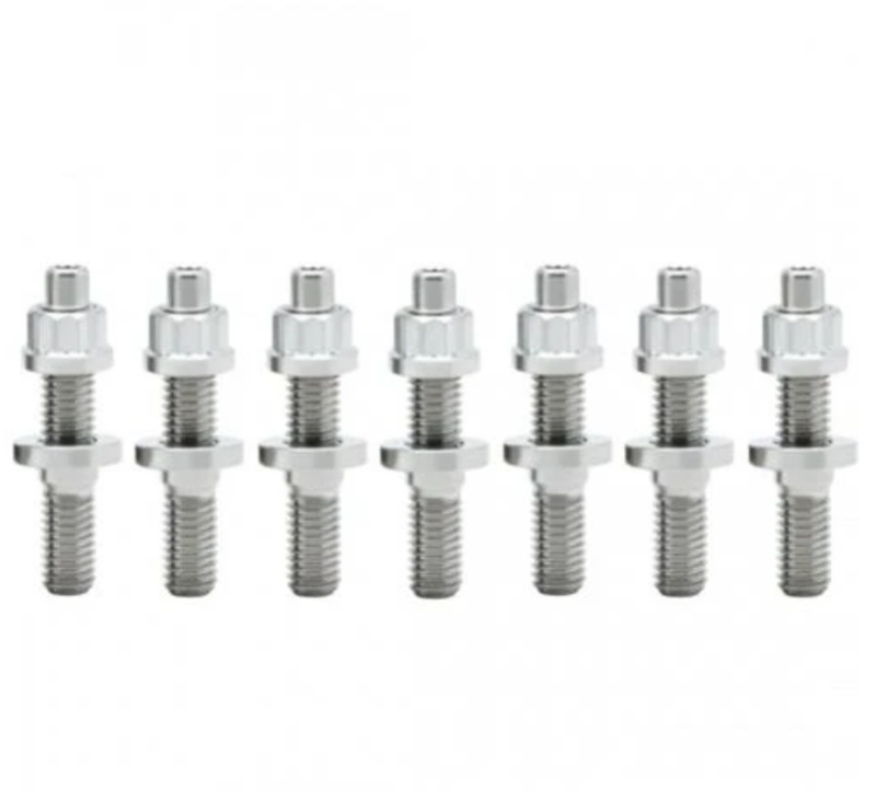 Kit de pernos para colector de escape de acero inoxidable BLOX Racing SUS303 M8 x 1,25 mm, 45 mm de longitud, 9 piezas