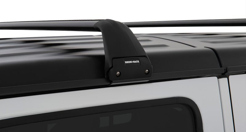 Rhino-Rack 07–22 Jeep Wrangler JK/JL 4-Türer Hardtop Vortex SG 2-Stangen-Dachgepäckträger – Schwarz