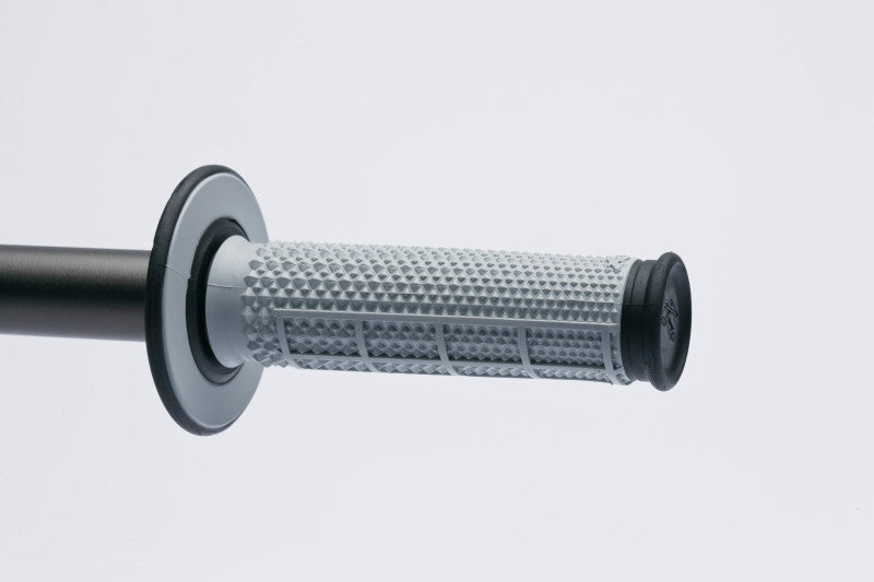 Puños Renthal MX de doble compuesto, cónicos, 1/2 waffle, gris/negro