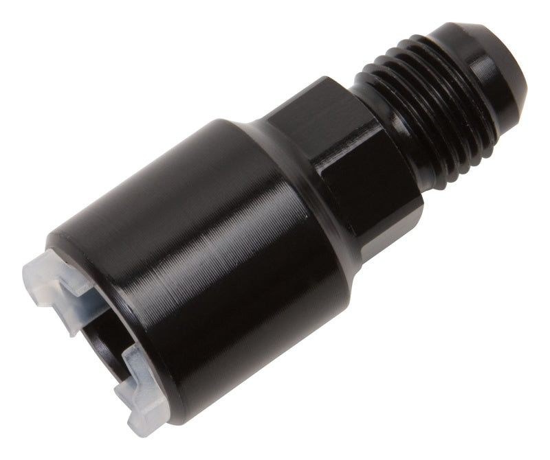 Russell Performance -6 AN-Stecker auf 3/8 Zoll SAE-Schnellkupplungsbuchse (schwarz, einzeln)