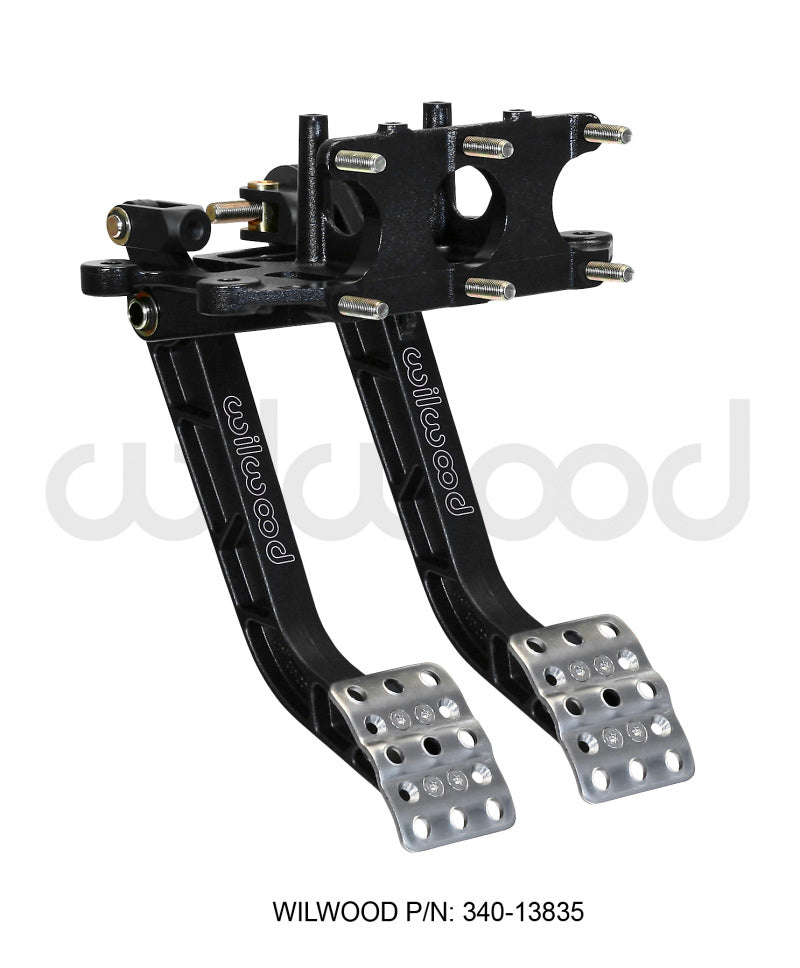 Pedal doble ajustable Wilwood - Freno/embrague - Montaje giratorio inverso - 5,1:1