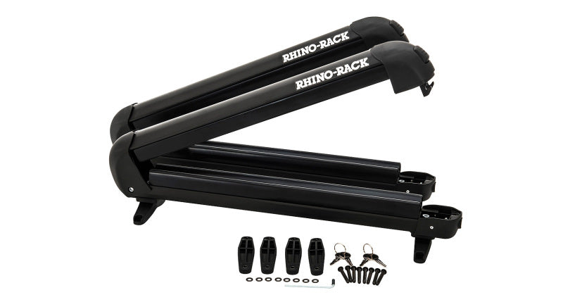 Rhino-Rack Universal-Ski-/Snowboardträger – für 4 Paar Ski oder 2 Snowboards – Schwarz