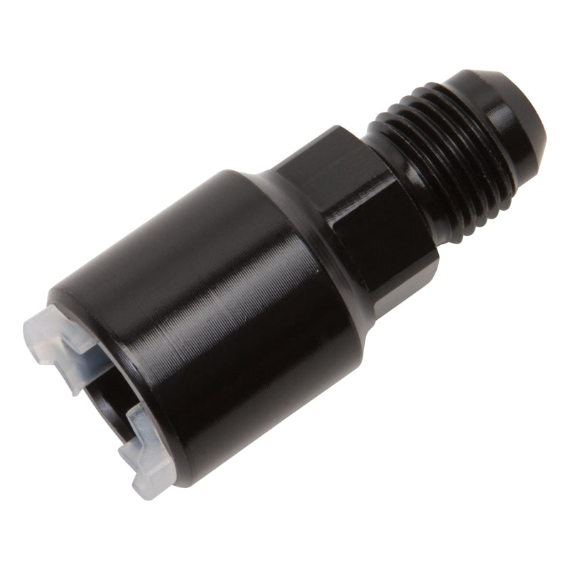 Russell Performance -6 AN-Stecker auf 3/8 Zoll SAE-Schnellkupplungsbuchse (schwarz, einzeln)