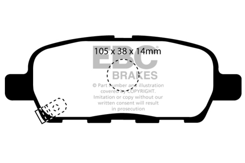 EBC For 10-13 Infiniti FX35 3.5 Greenstuff Rear Brake Pads