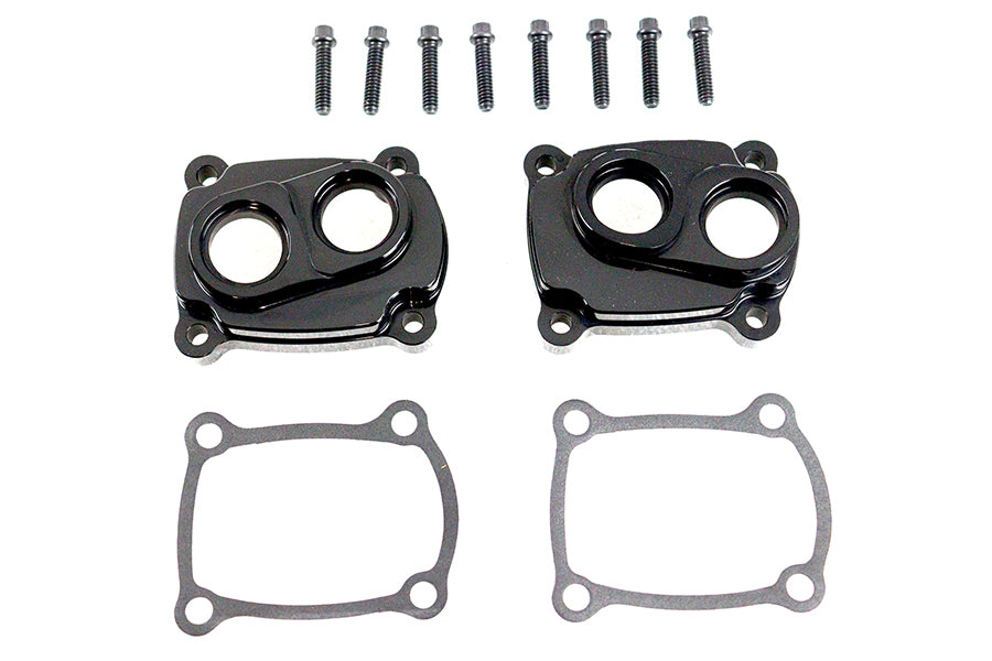 Jims Low Profile Billet Tappet Cover Kit Black Anodized For Harley-Davidson M8