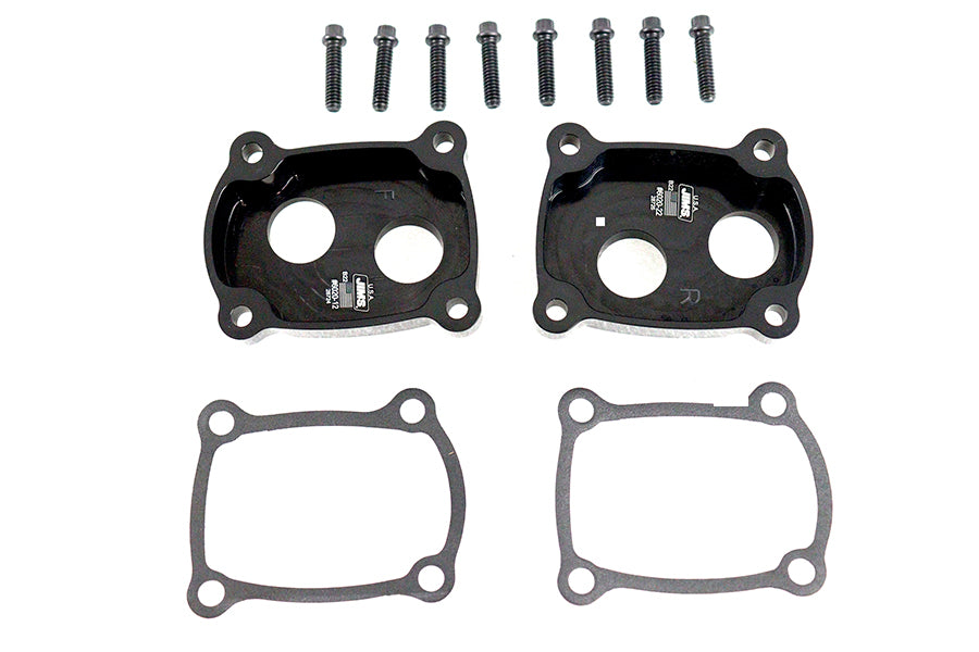 Jims Low Profile Billet Tappet Cover Kit Negro Anodizado Para Harley-Davidson M8