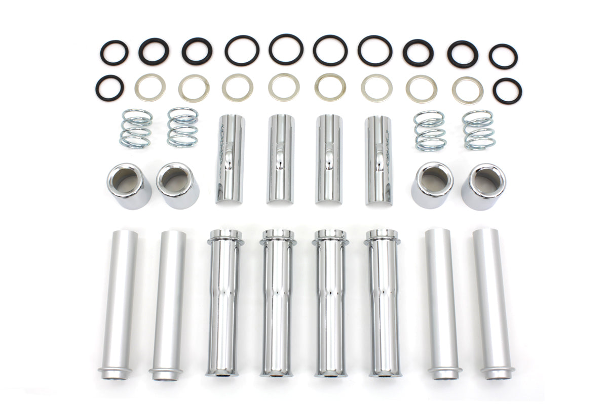 Adjustable Pushrod Cover Kit Chrome For Harley-Davidson Twin Cam S&S 106-1340