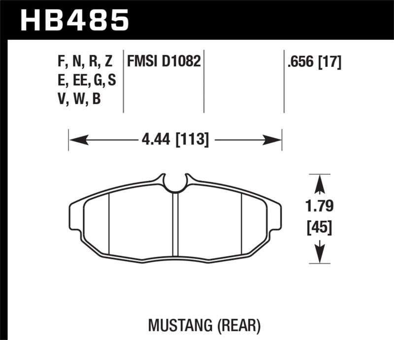 Hawk 07-11 Ford Mustang Shelby GT500 DTC-30 Race Bremsbeläge hinten