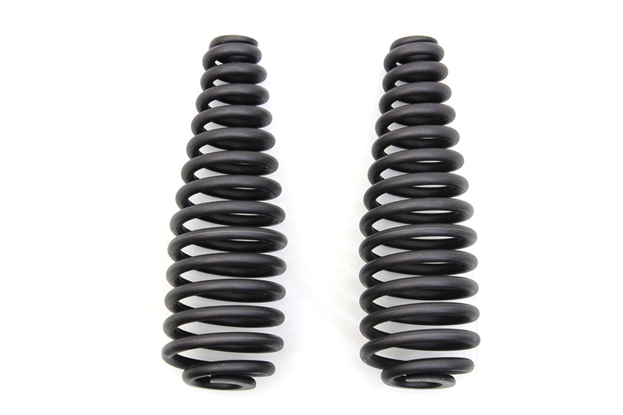 Black 6" Tapered Seat Spring Set For Harley-Davidson