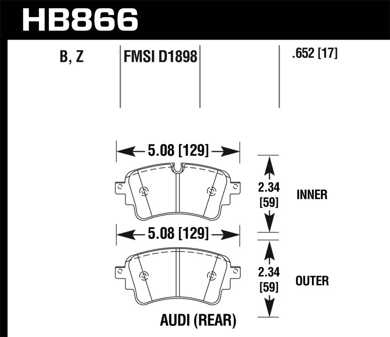 Hawk 18-19 Audi S5 HPS 5.0 Bremsbeläge hinten