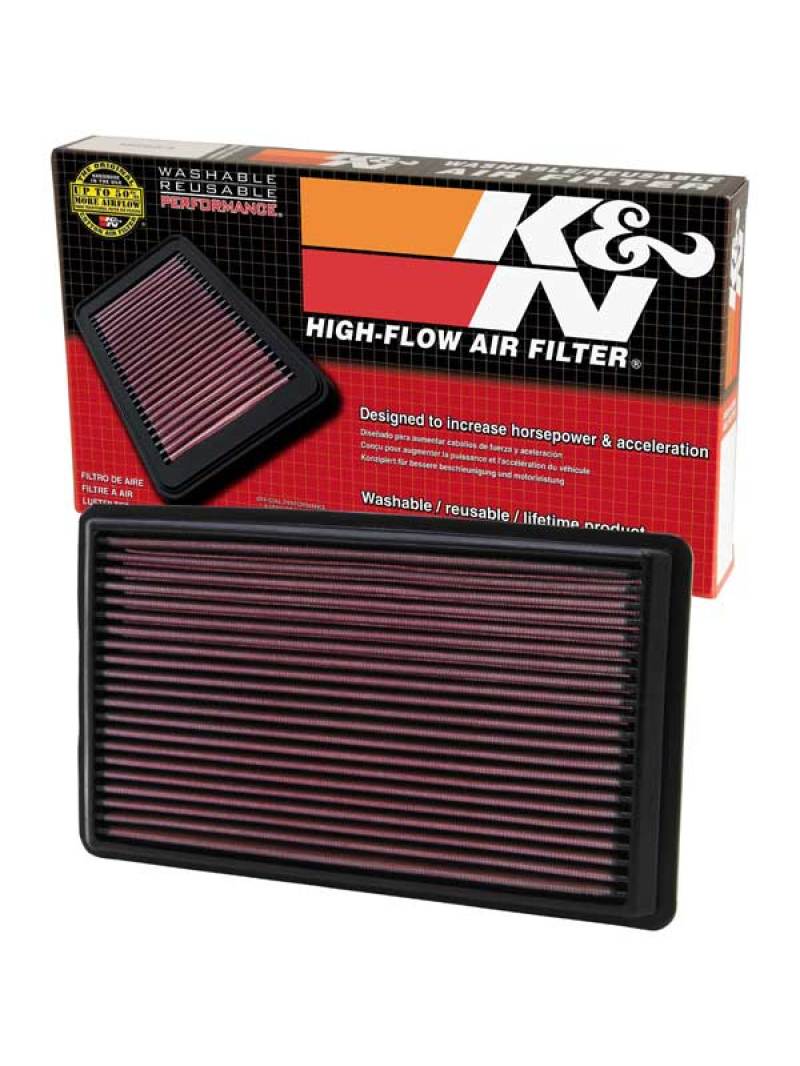 K&N 02-07 WRX/STi Drop In Air Filter 11in O/S Length / 6.563in O/S Width / 1.063in Height For Subaru