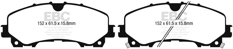 EBC For 13+ Infiniti Q50 3.7 Yellowstuff Front Brake Pads