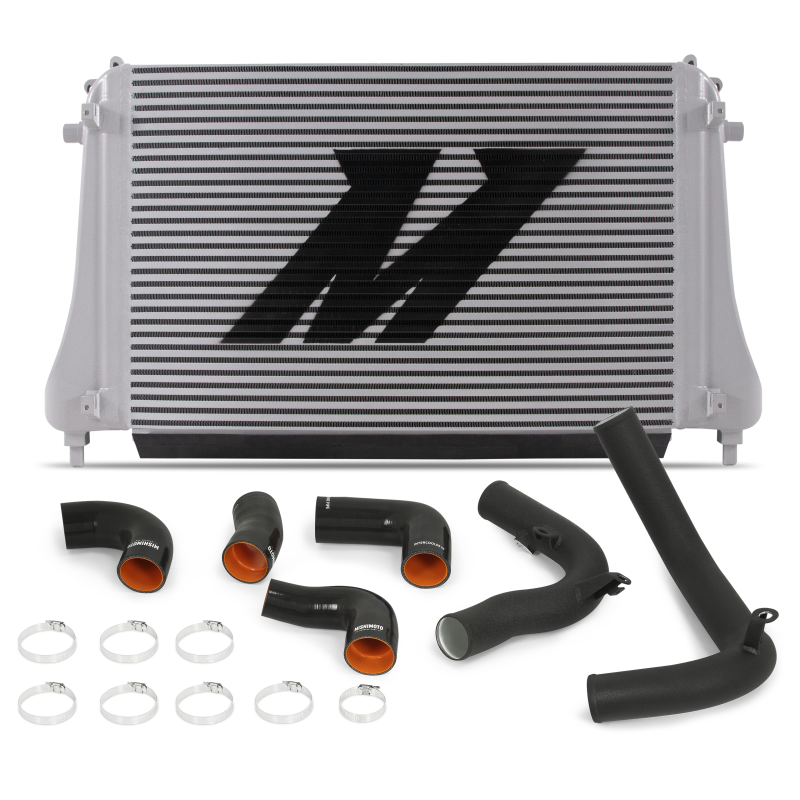 Mishimoto 2015+ VW MK7 Golf TSI / GTI / R Performance Ladeluftkühler-Kit mit Rohren (schwarz)
