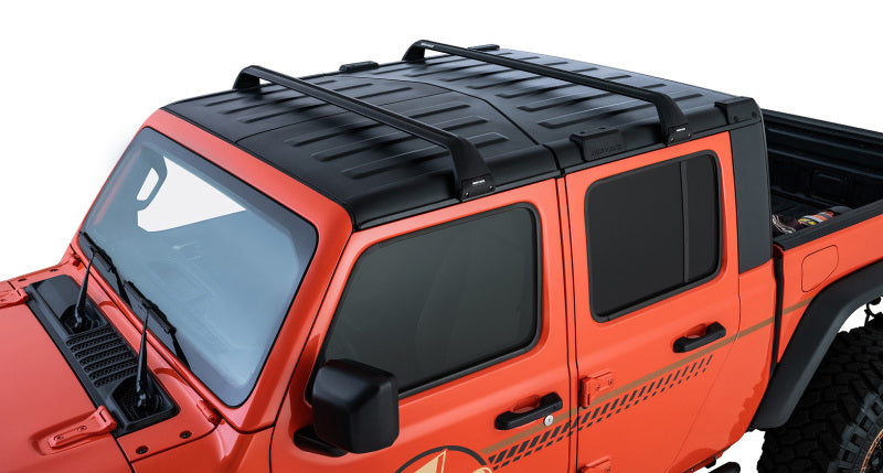 Rhino-Rack 07–22 Jeep Wrangler JK/JL 4-Türer Hardtop Vortex SG 2-Stangen-Dachgepäckträger – Schwarz