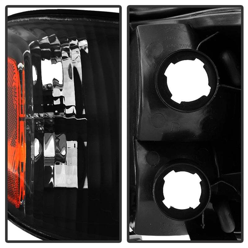 Faros delanteros y luces de esquina de estilo OEM Xtune Toyota Tundra Double Cab 05-06, color negro HD-JH-TTUN05-AM-BK