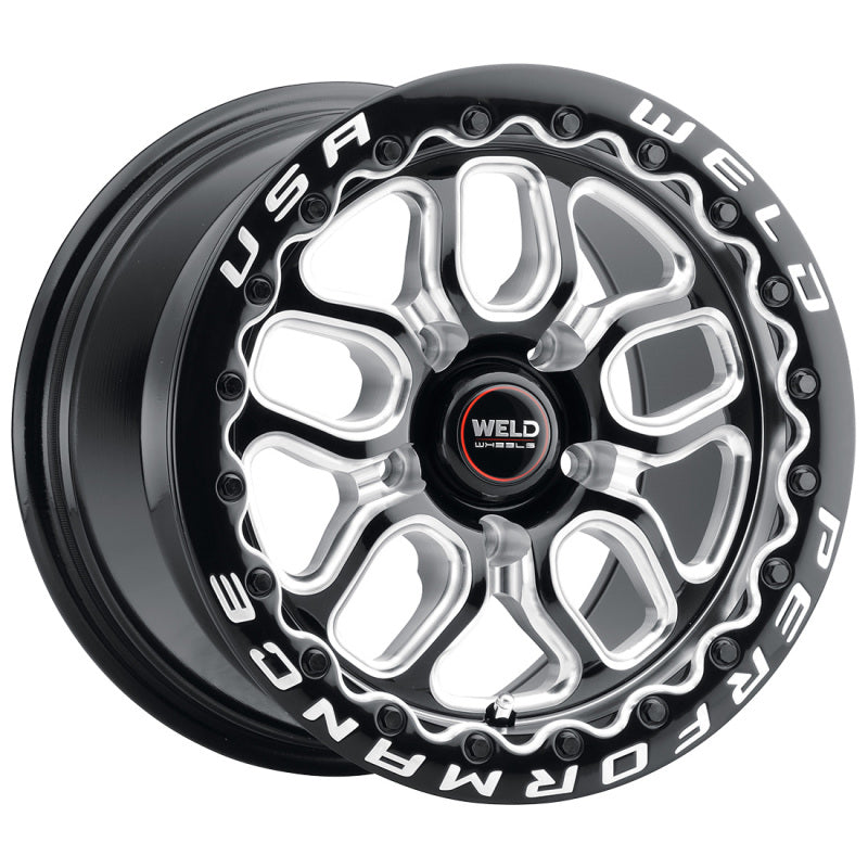 Soldadura S907 15X10 Laguna Beadlock 5X120.7 ET50 BS7.50 Negro brillante Diámetro MIL 78.1