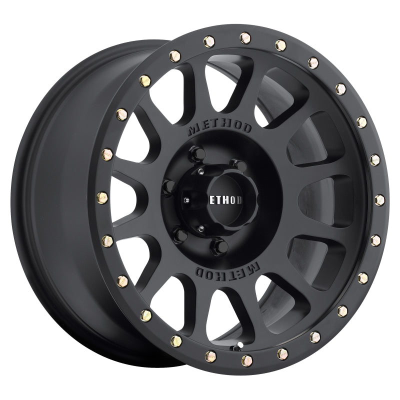 Method MR305 NV 20 x 10 – 18 mm Offset 6 x 5,5 108 mm CB Mattschwarzes Rad