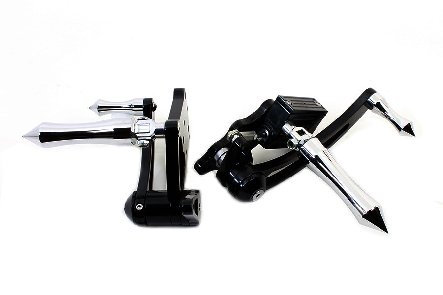 Juego de controles delanteros extendidos Black Billet de 2" para Harley-Davidson Softail