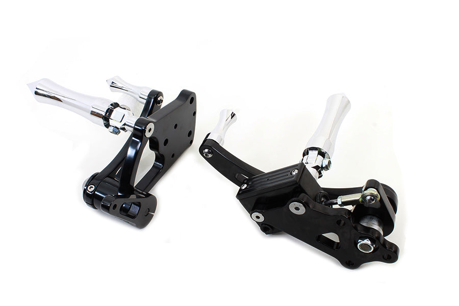 Juego de controles delanteros extendidos Black Billet de 2" para Harley-Davidson Softail
