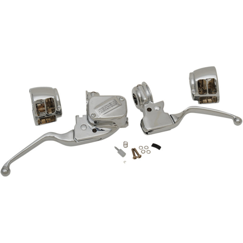 Kit de cilindro maestro y soporte de embrague cromado para Harley-Davidson Softail '15-'17