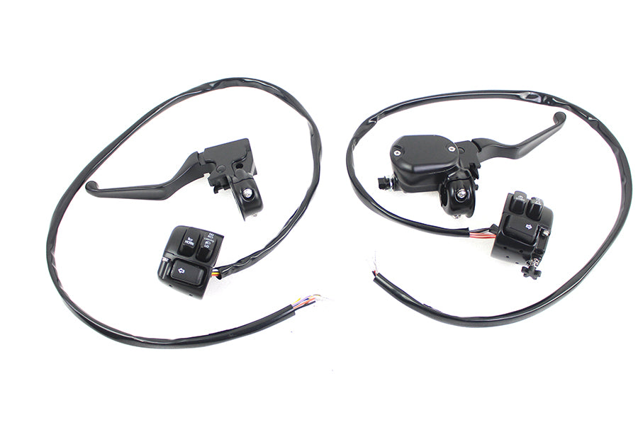 Handlebar Control Kit Black For Harley-Davidson Sportster 2007-2013 Dual Disk