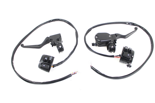 Handlebar Control Kit Black For Harley-Davidson Sportster 2007-2013 Dual Disk