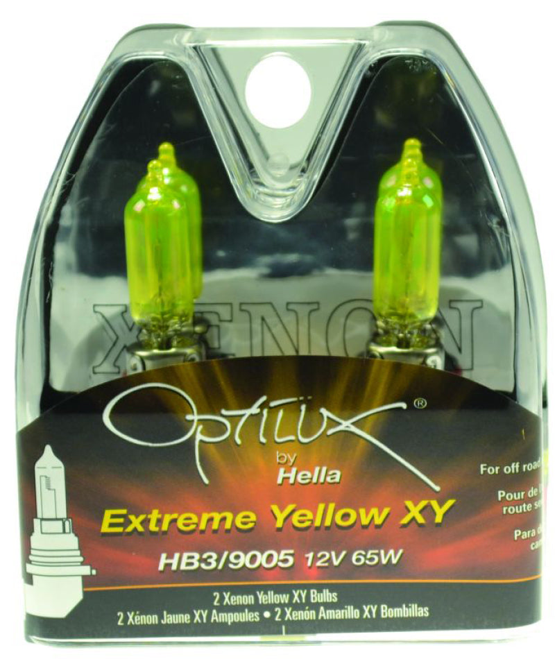 Bombilla de xenón amarilla XY Hella Optilux HB3 9005 de 12 V/65 W