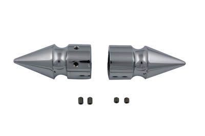 Colony 2263-2 Chrome Front Axle Cover Set Pike Style For Harley-Davidson '72-'06
