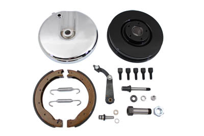 Front Brake Drum Backing Plate Kit Polished For Harley-Davidson 1969-1971