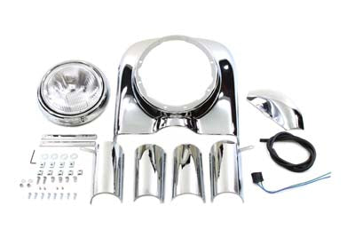 7" Headlamp Cowl Kit Chrome For Harley-Davidson 1980-1992