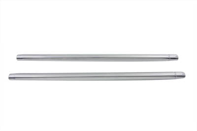 Chrome 35mm Fork Tube Set 25-1/2" Total Length For Harley-Davidson